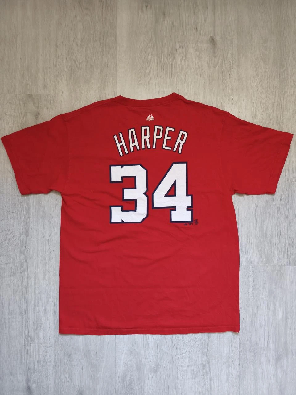 T-Shirt Majestic Washington Nationals Número 34 Harper Tamanho G – photo 3